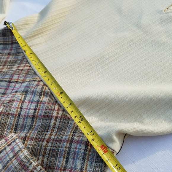 VTG 60's Howard Wolf Plaid Sweater Wool Dress - Picture 8 of 11